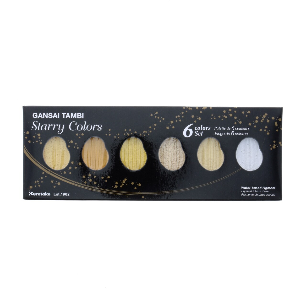 Kuretake Gansai Tambi 6 Set, 6 Count (Pack of 1), Starry Colors